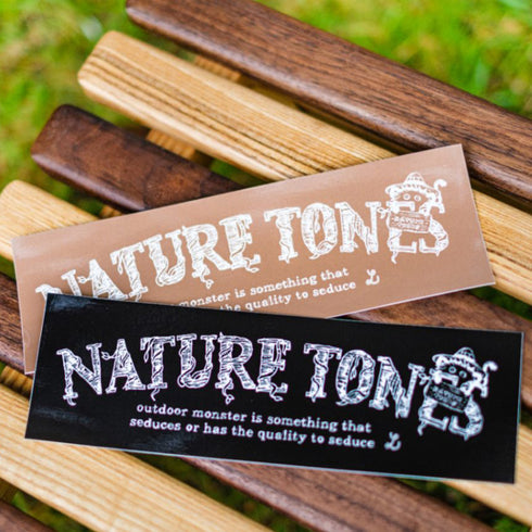 アウトドアモンスター ツリーロゴPVCステッカー BLACK&CAMEL