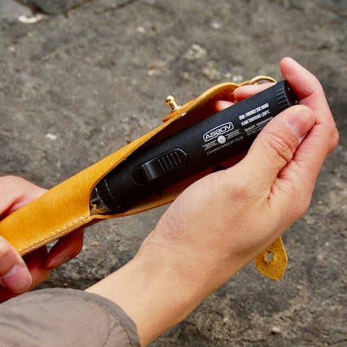 AS2OV (アッソブ)ポータブルスティックバーナー 専用レザーケース ナチュラル