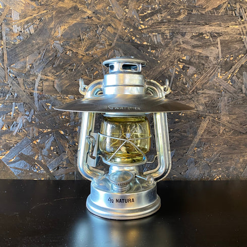 ¥2,200お得!! NATURA & STOCK ARTS オイルランタンシェード シルバー・ホヤ付きセット