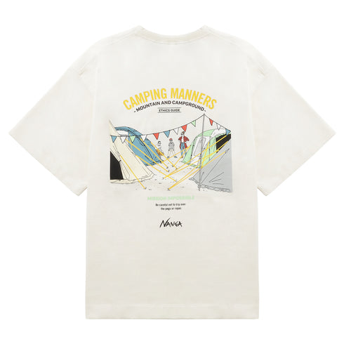 ECO HYBRID CAMPING MANNERS PEG&ROPE TEE