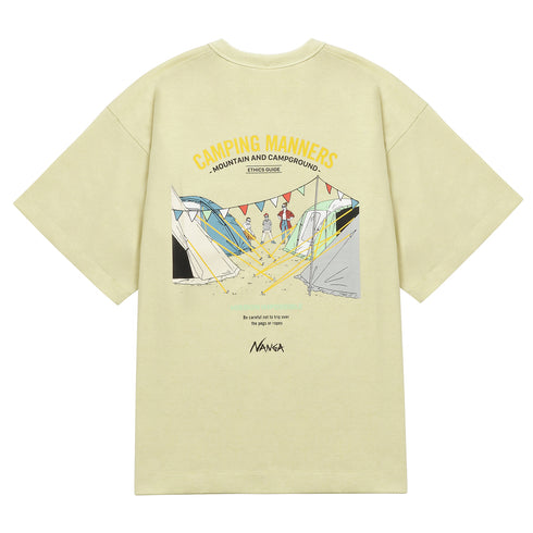 ECO HYBRID CAMPING MANNERS PEG&ROPE TEE