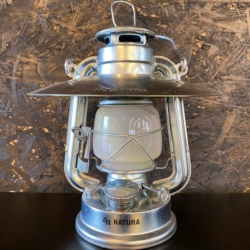 ¥2,200お得!! NATURA & STOCK ARTS オイルランタンシェード シルバー・ホヤ付きセット
