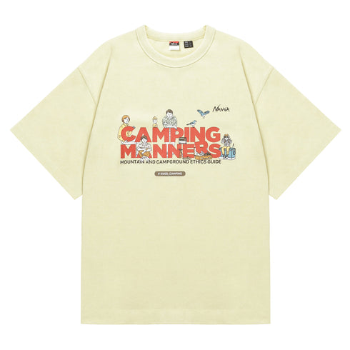 ECO HYBRID CAMPING MANNERS PEG&ROPE TEE
