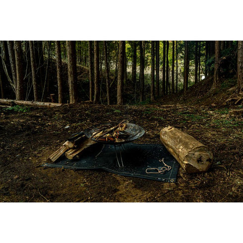 焚き火専用シート(ブラック シリコン加工モデル)